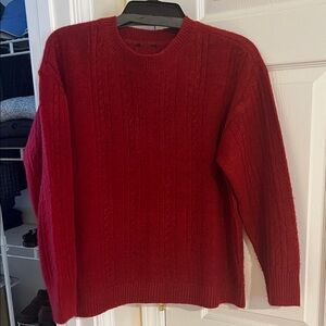 Jones Ny Classic Red Cable Knit Sweater